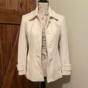 Anne Klein Cream Pea Coat